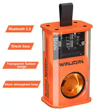 Transparent Mecha Bluetooth Speaker With Lanyard Mini Wireless Loudspeaker 5W 500mah Type-c With Breathing Light Support TWS