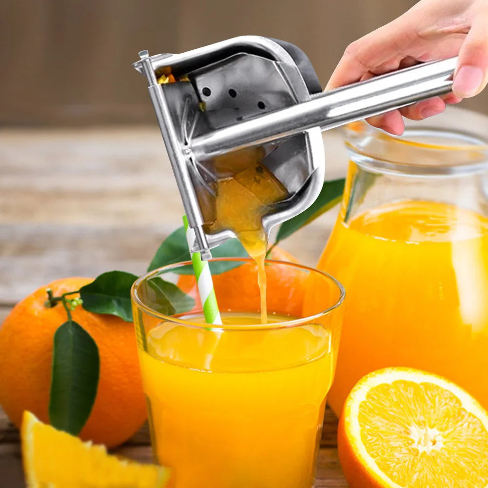 Heavy Duty Stainless Steel Citrus Press Manual Lemon Juicer Hand Held Orange Squeezer Tool Rust Proof Durable  Fresh Juice