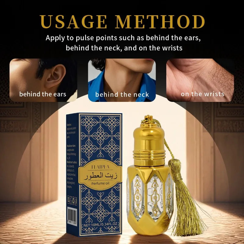 10ML Charming Men Arab Perfumes Portable Rich Floral Fruity Fragrance Essential Oil Lasting árabes Perfume Dateing Parfum hombre