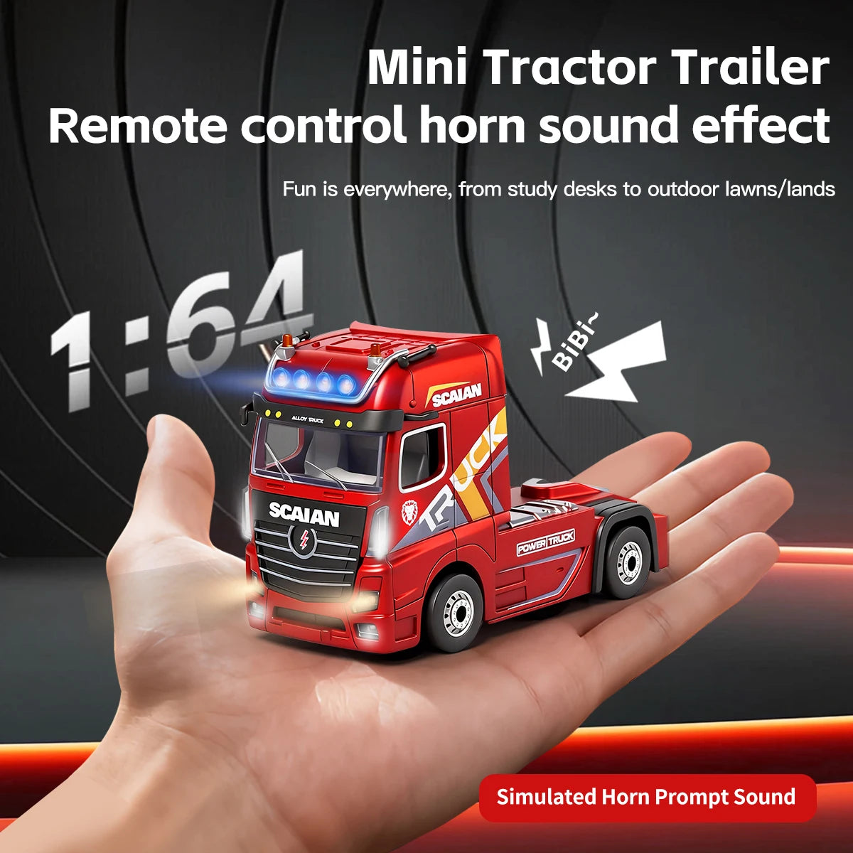2026 Wltoys 6408 1:64 RC Car Mini 4WD Container Truck Drift Racing 2.4G Remote Control Tractor with Trailer Model Kids Toys New