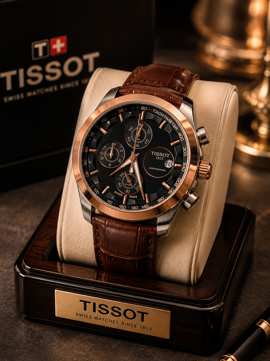 Tissot 1853 Chronograph Leather Strap Watch